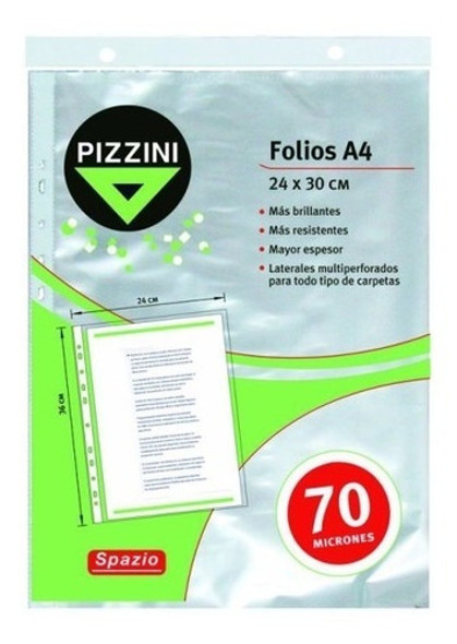 Folios Pizzini A4 De 70 Micrones Pack X 50 Unidad 0