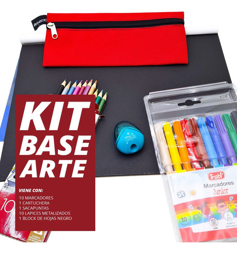 Kit Base Arte Escolar Lápices Metalizados 1