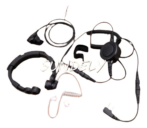 Para Kenwood Radio Militar Táctico Garganta Auricular Mic/ea 0