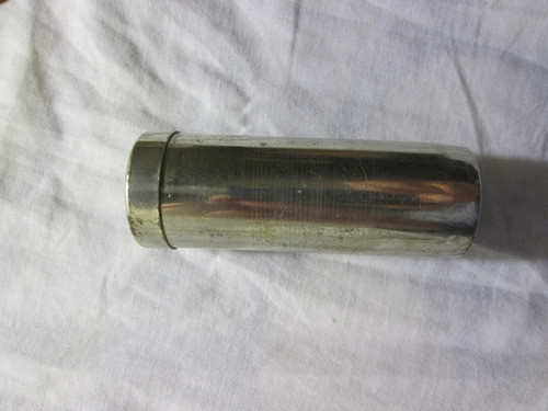 Talquera De Nécessaire Antiguo Metal Cromado 0