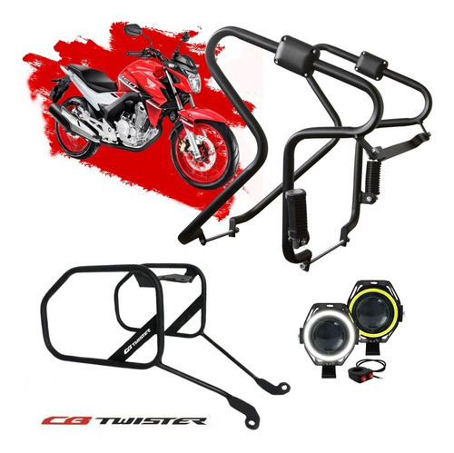 Protetor De Carenagem Protetor Traseiro Cb Twister Led 0