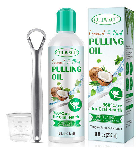 Enxaguante Bucal Com Óleo Cuhwxcu Coconut Peppermint 240ml 0