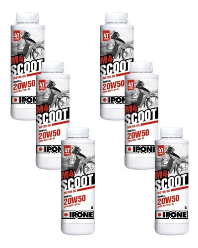 Aceite Scooter 20w50 Moto Ipone M4 Scoot 4t Mineral X6lts 0