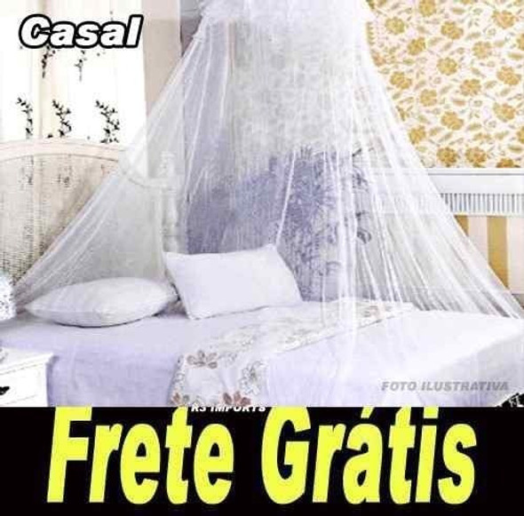 Mosquiteiro De Teto P/ Cama Box Casal Branco Queen  Moscas 1