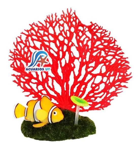 Coral De Silicona C/pez. Decoración Para Pecera Acuario H029 0 Coral De Silicona C/pez. Decoración Para Pecera Acuario H029 0