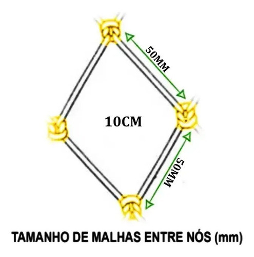 Rede Feiticeira Malha 50mm (linha 0,50) X Alt 1,80 X 40mts 1