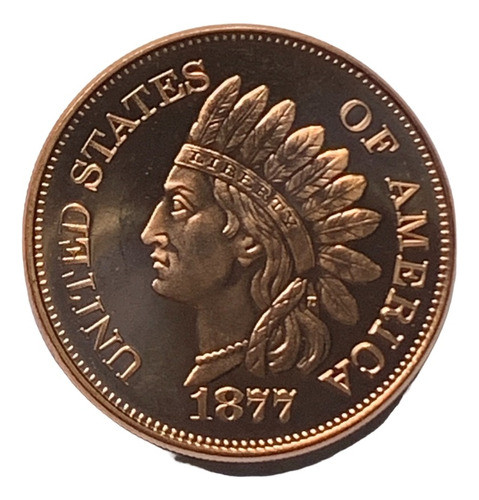 Robmar-usa 1 Onza Cobre Puro 0,999-n°516-penny Indian 0