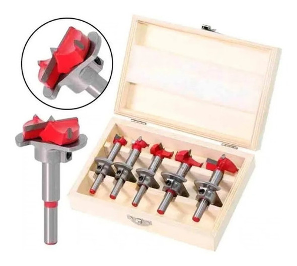 Juego De Mechas Fresa Forstner Widia Con Tope Guiller 0 Juego De Mechas Fresa Forstner Widia Con Tope Guiller 0