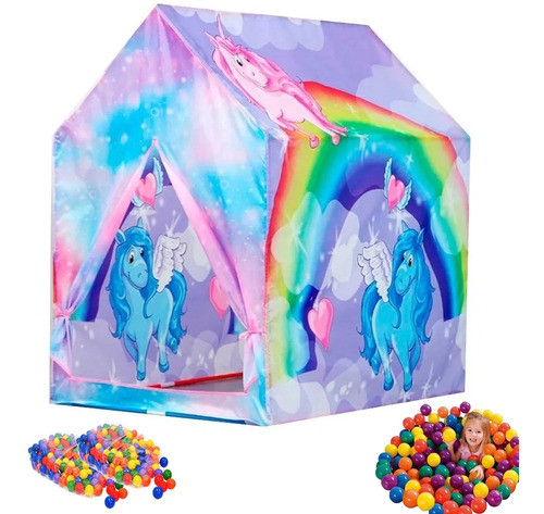 Carpa Casita Infantil Plegable Juego Para Niños + 50 Pelotas 0