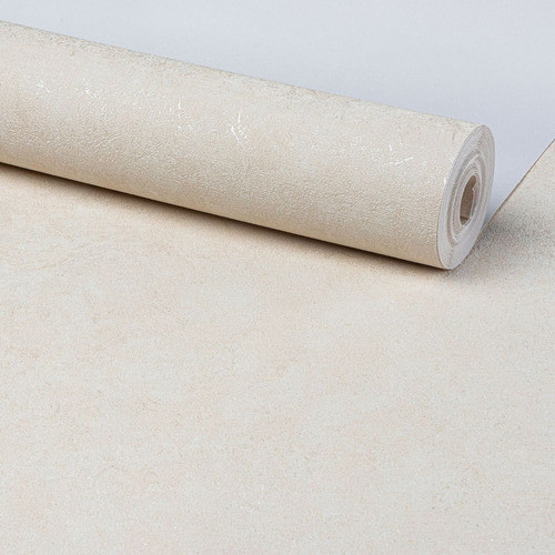 Papel De Parede Lavável Texture Creme 10 Metros Escritório 0
