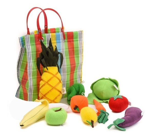 Comidita De Tela - Frutas Y Verduras Con Bolsa 0