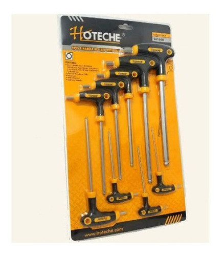 Juego Allen Hoteche 9 Piezas Punta Bola Mango T 1