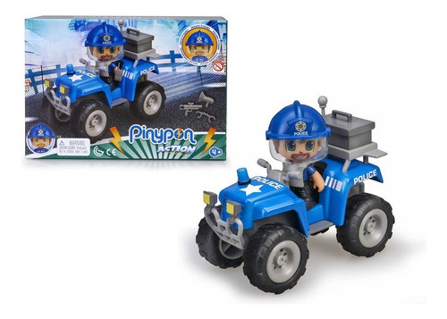 Pinypon Cuatriciclo Policia Con Figura 15582 De Casa Valente 0