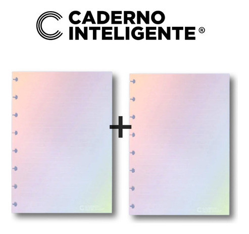 2 Refil Caderno Inteligente Pautado Rainbow A5 (kit C/ 2uni) 1