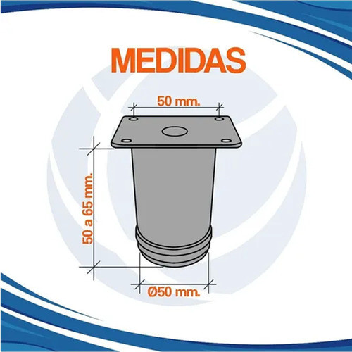 Pata Monaco 50 Mm Bajo Mesada Regulable Sofa Mundo Cima 1