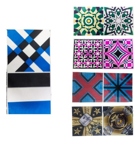 Kit 500 Folhas Seda Para Pipa 40x80 Com 10 Desenhos Variados 0