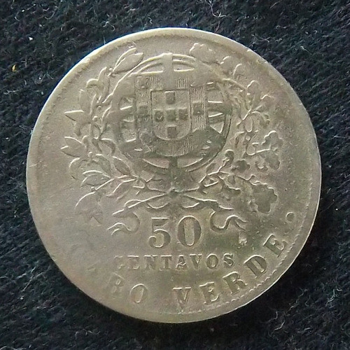 Cabo Verde 50 Centavos 1930 Bueno Km 4 Colonia Portuguesa 0