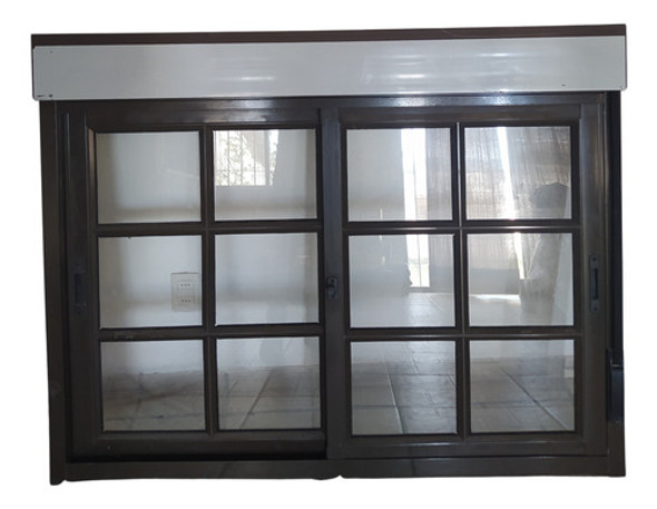 Ventana De Aluminio Con Cortina De Enrollar 1.40 X 1.10 0