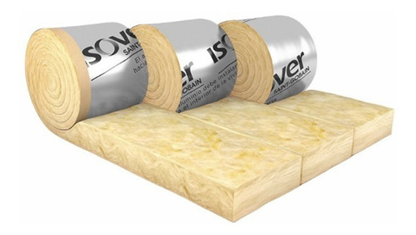 Lana De Vidrio Isover Rolac Plata Muros 100mm 8,4 M2 0
