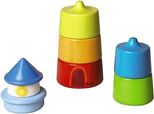 Haba Lighthouse Wooden Rainbow Stacker Juego De 8 Piezas Hec 1