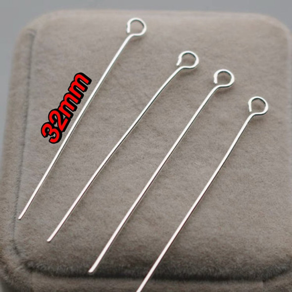 2000 Peças Alfinete Contra Pino 32mm- Níquel- Bijuterias 1
