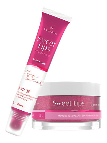 Combo Esfoliante Labial E Gloss Com Aroma/sabor Tutti Frutti 0