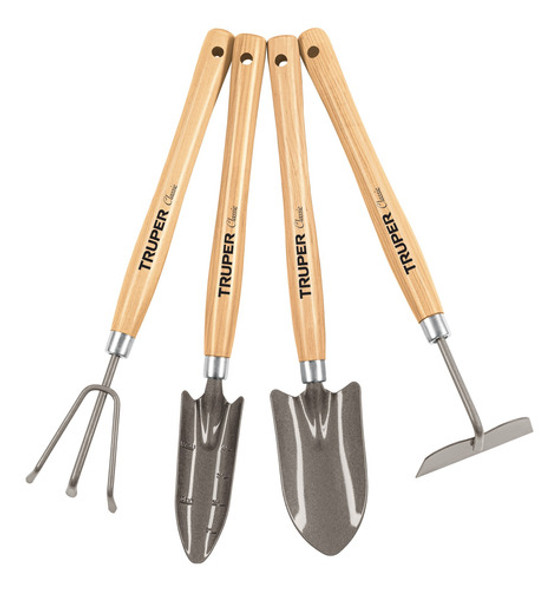 Juego De 4 Herramientas Para Jardin Mango 0