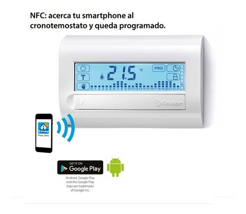 Termostato Programable Retroiluminado Nfc Para Caldera 1