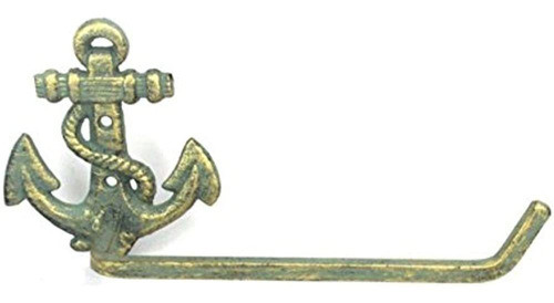 Hampton Náutico Antiguo Bronce Hierro Fundido Ancla Portarro 0