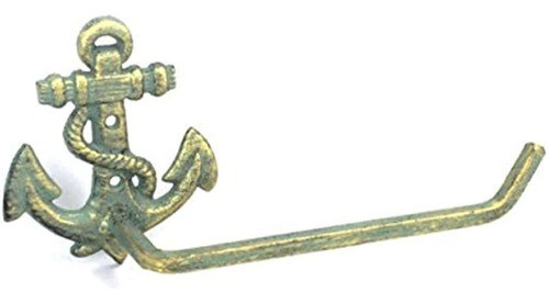 Hampton Náutico Antiguo Bronce Hierro Fundido Ancla Portarro 1