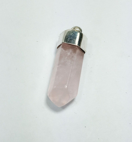 Dije Plata Cuarzo Rosa Atrae Amor Pendulo Art A Oferta 0