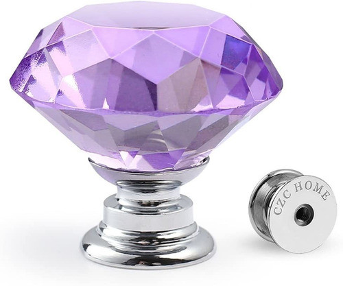 10 Tiradores Pomos Para Muebles 3cm- Violeta Claro 0