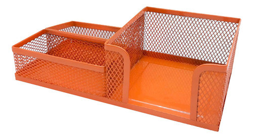 Set Escritorio Organizador Malla Metálica 3 Divisiónes Nrnja 0