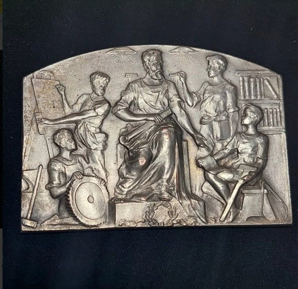 Medalla Primera Escuela De Obreros Año 1908 53x75 Mm - 083 0