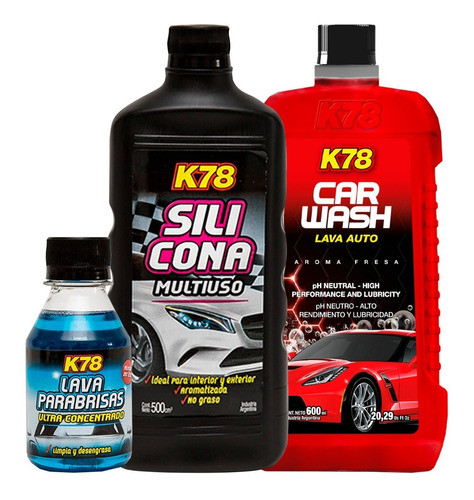 Kit Limpieza Lavauto Silicona Multiuso Lavaparab Aromat K78 0