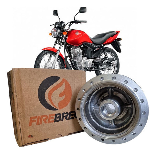 Cubo Roda Traseiro Firebreq Cg Fan 125 2009-2014 Freio Lona 0