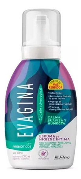 Evagina Espuma De Higiene Intima Con Probioticos 240ml 0