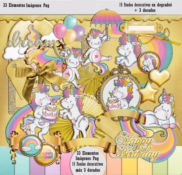 Kit Imprimible Unicornio Scrab 03 - Ver Promocion 1