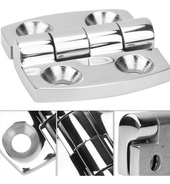 Dobradiça 4 Furos Tampas Porta Aço Inox Fundido Barco Lancha 1