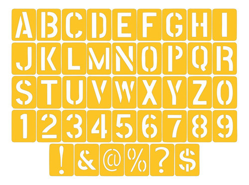 Stencil Alfabeto Números Simbolos Mdf Letras Numeral - 15 Cm 0