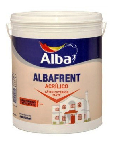 Pintura Látex Acrílico Albafrent Blanco 1 Lt Exterior Sibaco 0