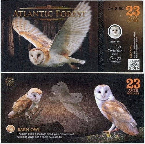 Eb+ Fauna - Atlantic Forest 23 Dollars Crowned Crane S/circ 0