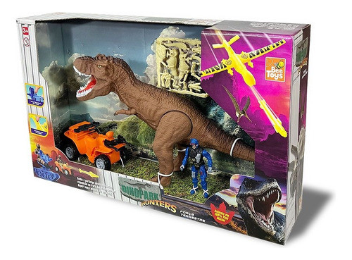 Set Dinopark Hunters Tiranosaurio Rex Muñeco C/ Acc Premium 0