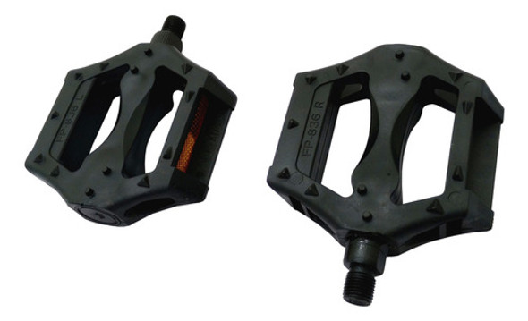 Pedales Bicicleta Playera/urbana Plastico Negro 1