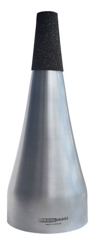 Surdina Strong Brass Practice Mute Brushed Aluminum Trombone 0