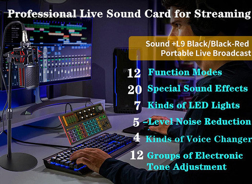 Mezclador Audio Profesional Tarjeta Sonido Efectos Mezcla Dj 1