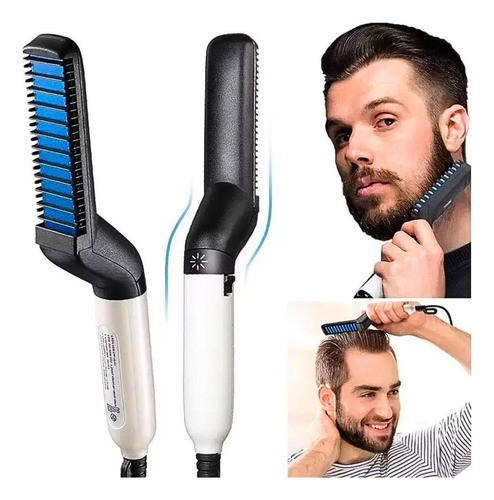 Prancha Pente Modelador Alisador Masculino Barba Cabelos 0
