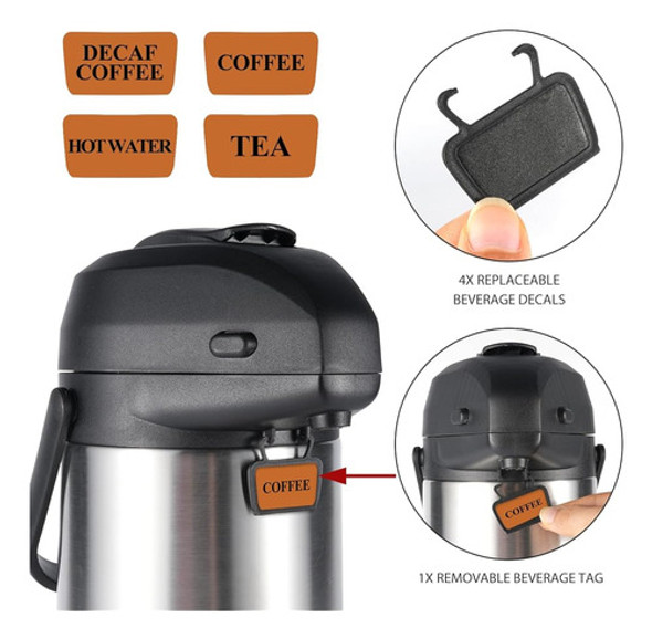 Heritage66 Jarra De Café Térmica Avanzada -matraz Aislado Al 1