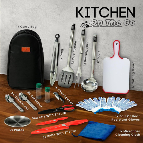 Juego De Cocina De Campamento Con 21 Piezas Para Camping 1