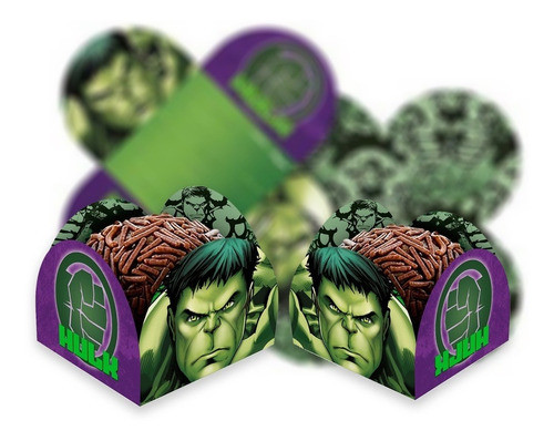 50 Forminhas Decoração Aniversário Incrivel Hulk Festa Doces 1